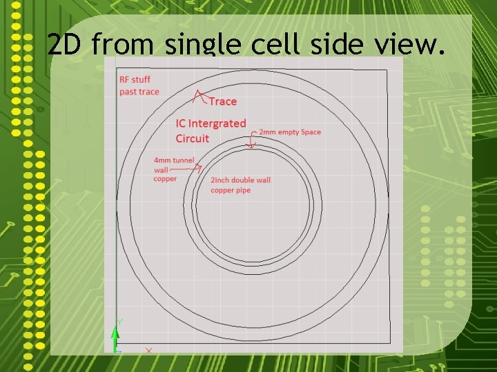 2 D from single cell side view. 