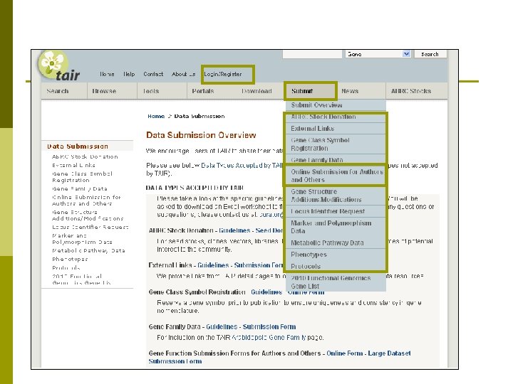 TAIR would like help, too! 