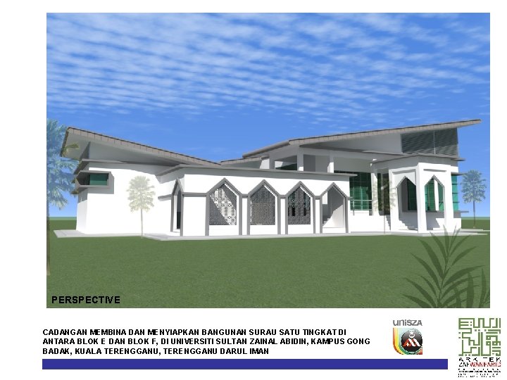 PERSPECTIVE CADANGAN MEMBINA DAN MENYIAPKAN BANGUNAN SURAU SATU TINGKAT DI ANTARA BLOK E DAN