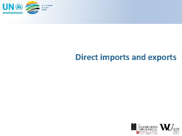 Direct imports and exports 