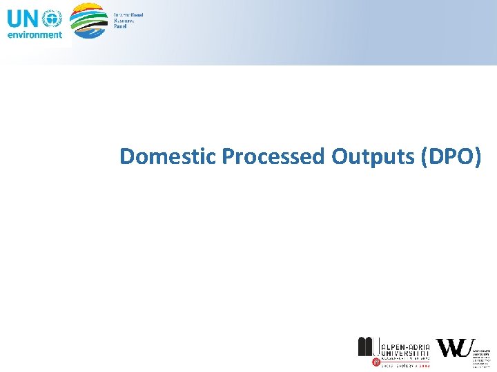 Domestic Processed Outputs (DPO) 