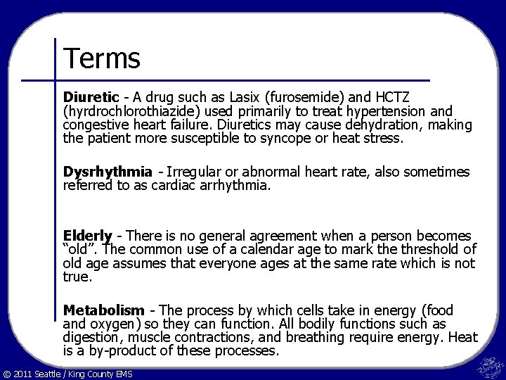 Terms Diuretic - A drug such as Lasix (furosemide) and HCTZ (hyrdrochlorothiazide) used primarily