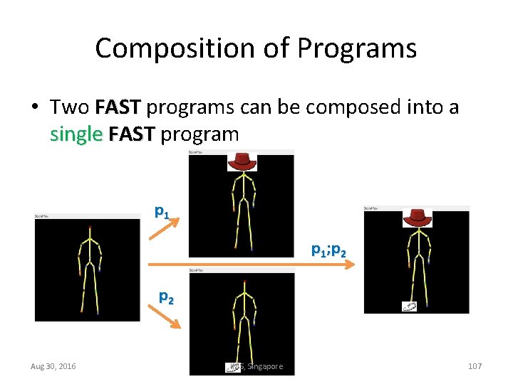 Composition of Programs • Two FAST programs can be composed into a single FAST
