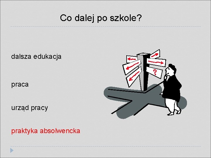 Co dalej po szkole? dalsza edukacja praca urząd pracy praktyka absolwencka 