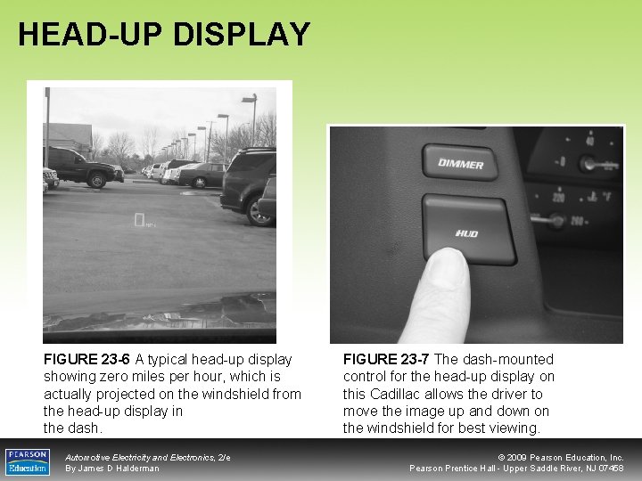 HEAD-UP DISPLAY FIGURE 23 -6 A typical head-up display showing zero miles per hour,
