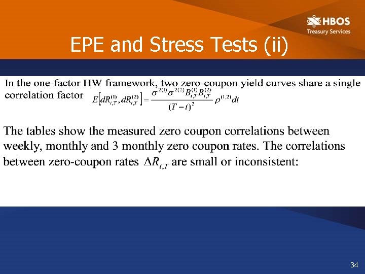 EPE and Stress Tests (ii) 34 