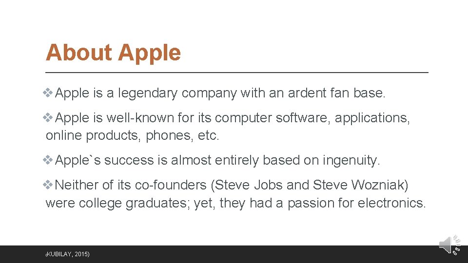 About Apple v. Apple is a legendary company with an ardent fan base. v.