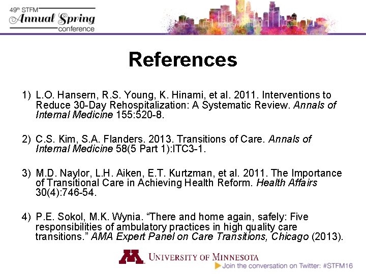 References 1) L. O. Hansern, R. S. Young, K. Hinami, et al. 2011. Interventions