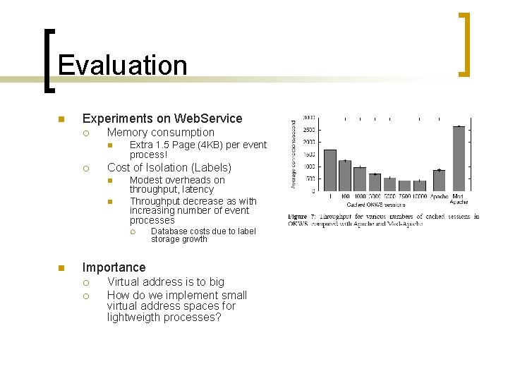 Evaluation n Experiments on Web. Service ¡ Memory consumption n ¡ Extra 1. 5