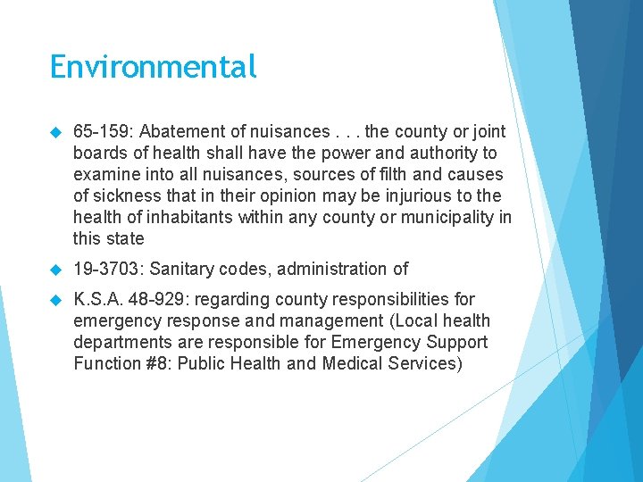 Environmental 65 -159: Abatement of nuisances. . . the county or joint boards of