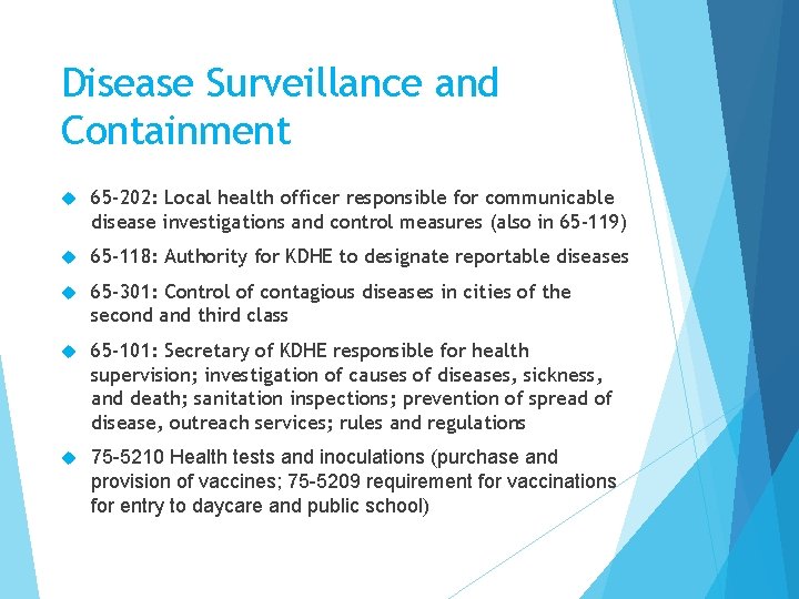 Disease Surveillance and Containment 65 -202: Local health officer responsible for communicable disease investigations