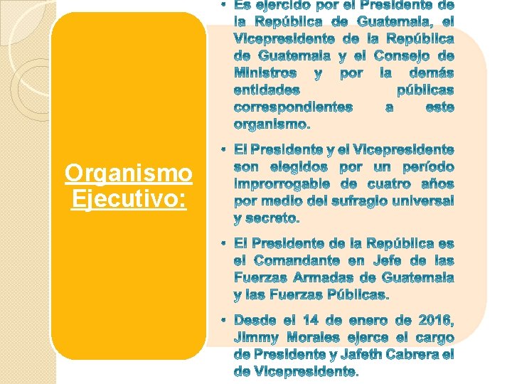 Organismo Ejecutivo: 