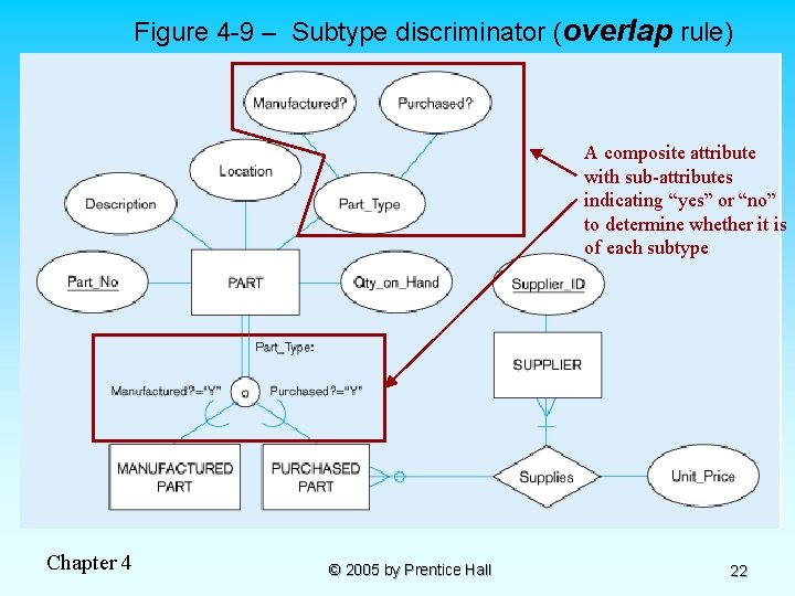 Figure 4 -9 – Subtype discriminator (overlap rule) A composite attribute with sub-attributes indicating