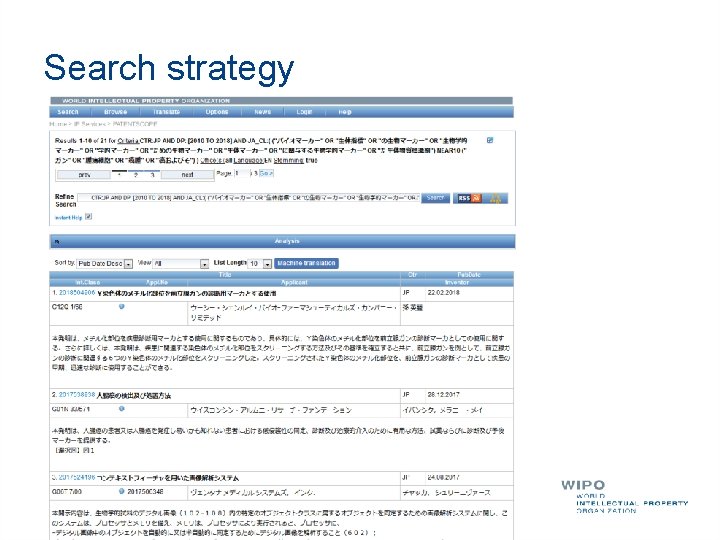 Search strategy 