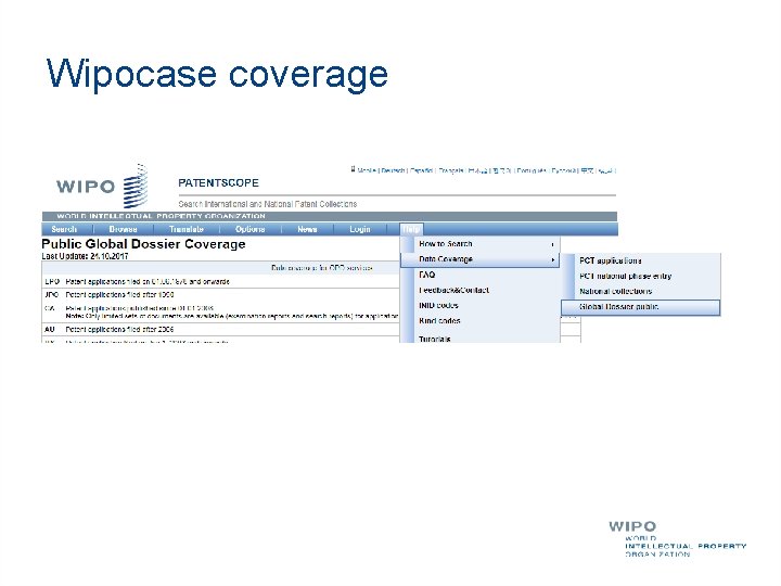 Wipocase coverage 