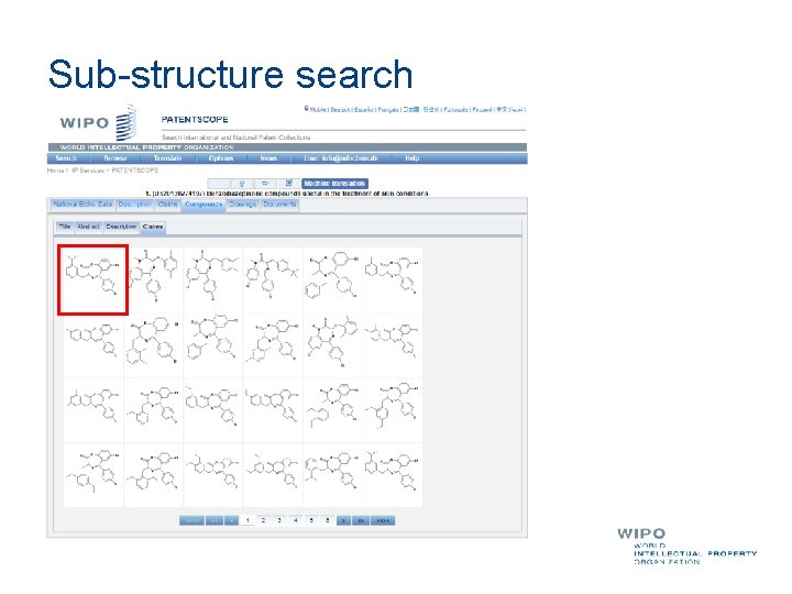 Sub-structure search 