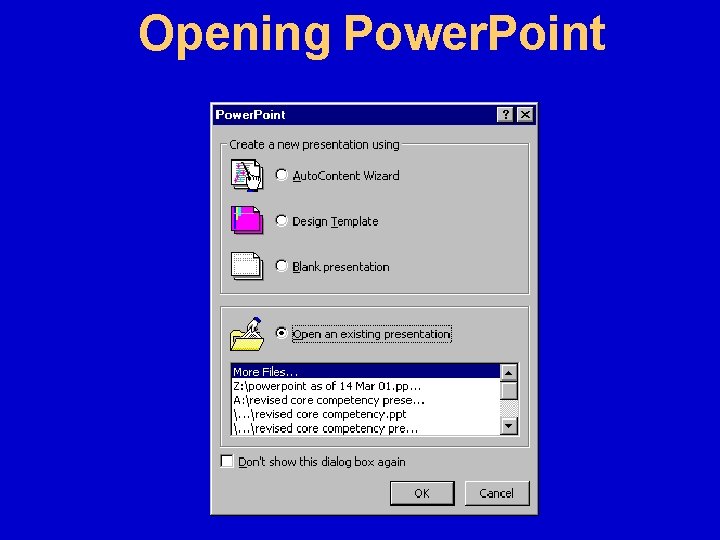 Opening Power. Point 