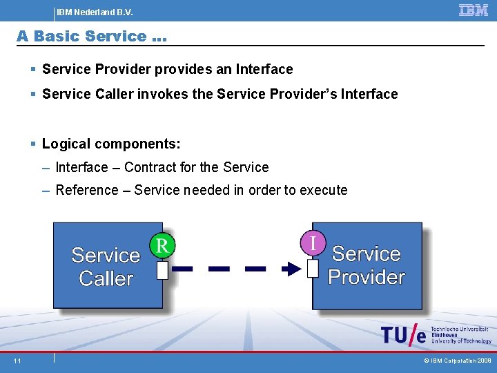 IBM Nederland B. V. A Basic Service … § Service Provider provides an Interface