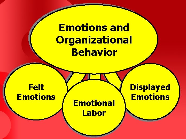 Emotions and Organizational Behavior Felt Emotions Emotional Labor Displayed Emotions 