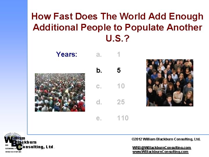 How Fast Does The World Add Enough Additional People to Populate Another U. S.