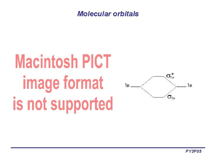 Molecular orbitals PY 3 P 05 