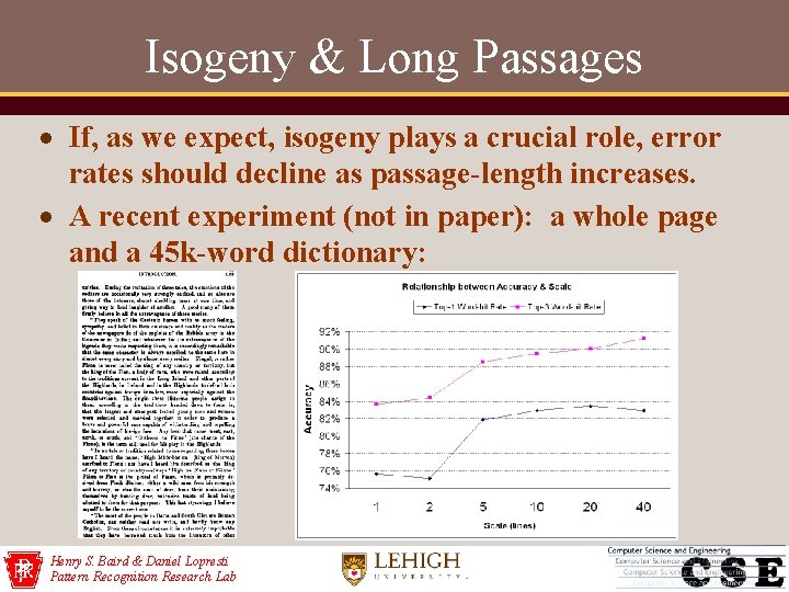 Isogeny & Long Passages If, as we expect, isogeny plays a crucial role, error