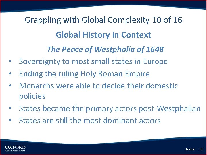 Grappling with Global Complexity 10 of 16 Global History in Context • • •