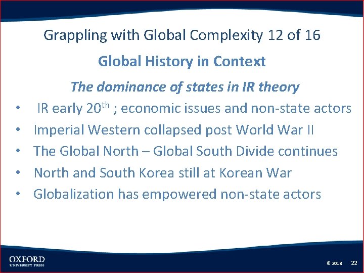 Grappling with Global Complexity 12 of 16 Global History in Context • • •