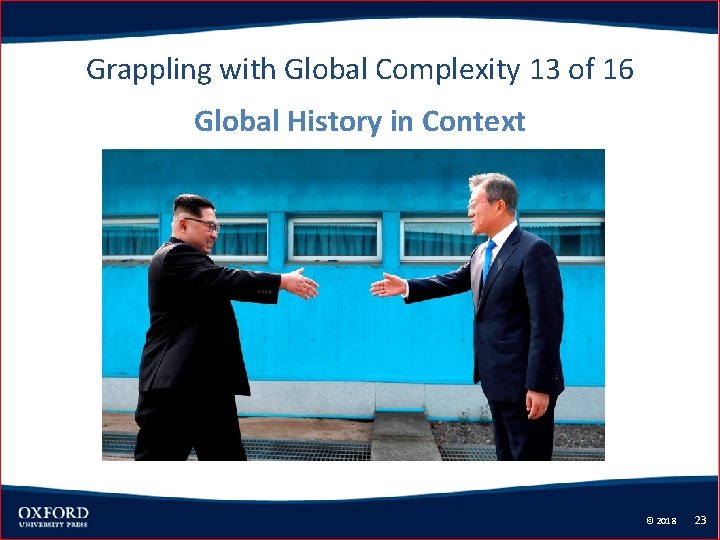 Grappling with Global Complexity 13 of 16 Global History in Context © 2018 23
