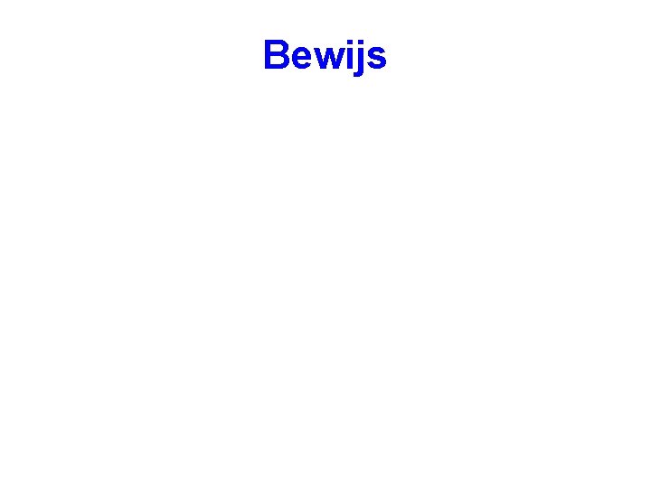 Bewijs 