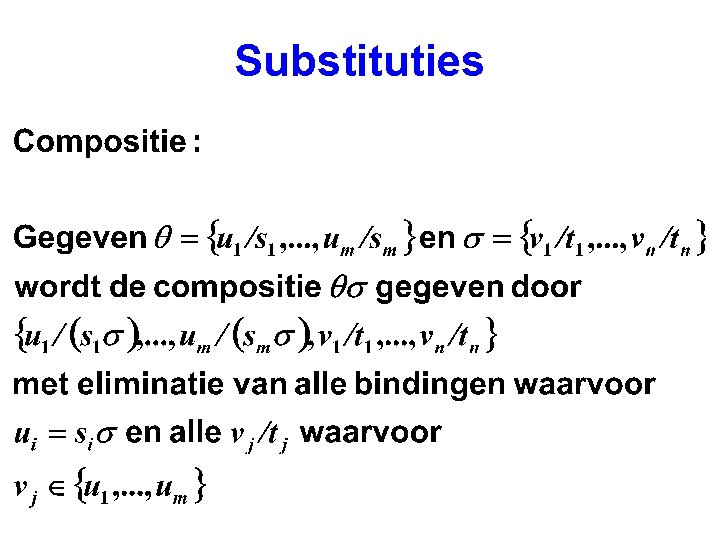 Substituties 