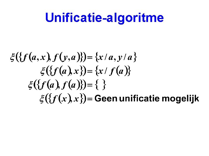 Unificatie-algoritme 