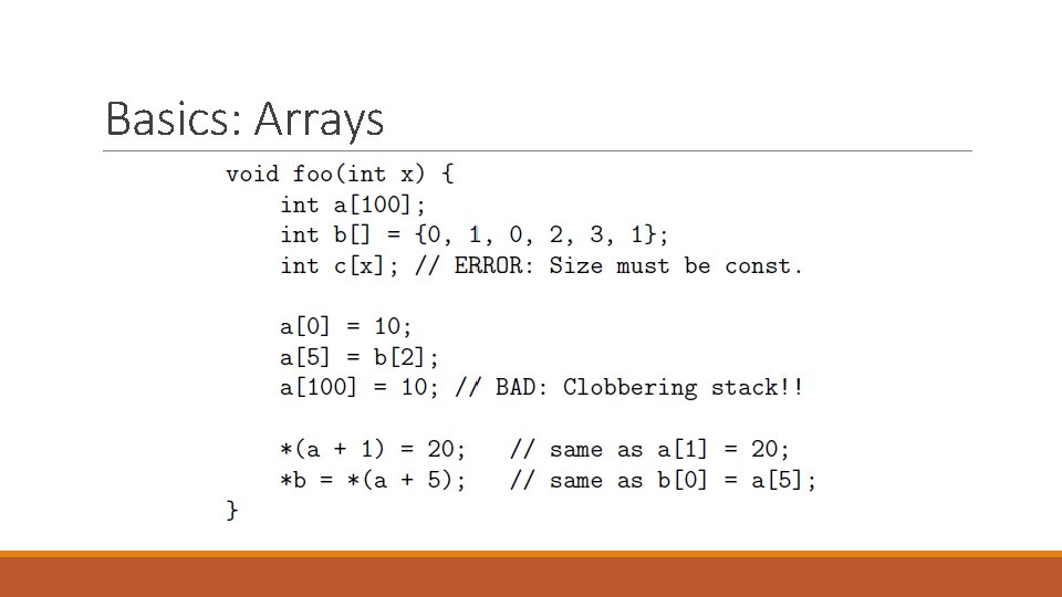 Basics: Arrays 