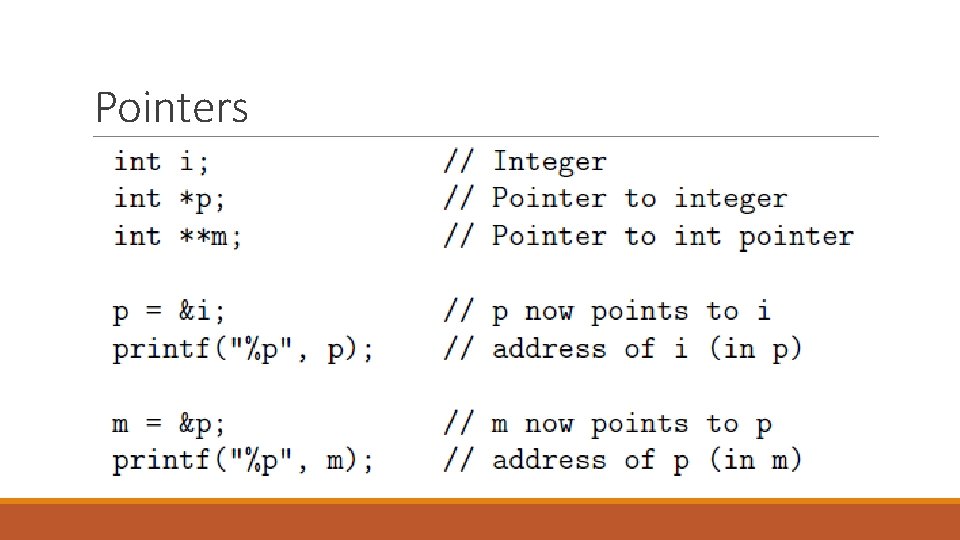 Pointers 