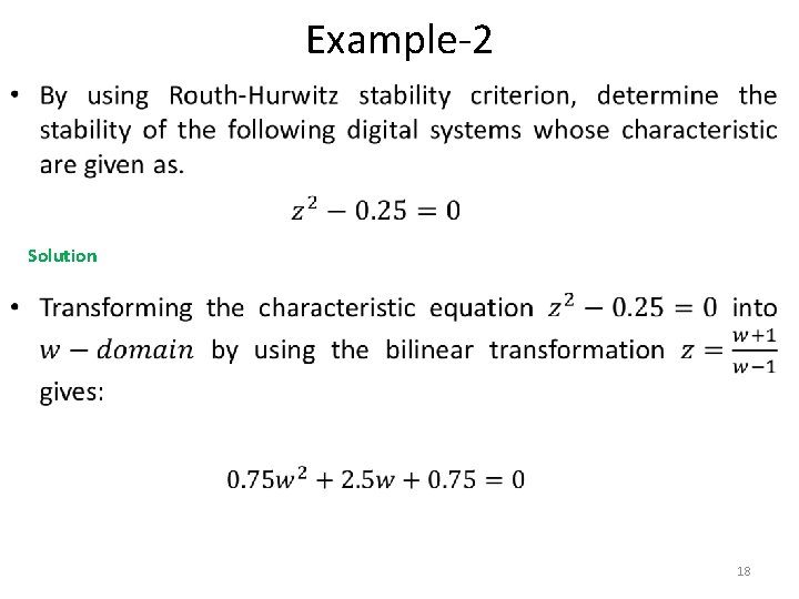 Example-2 • Solution 18 