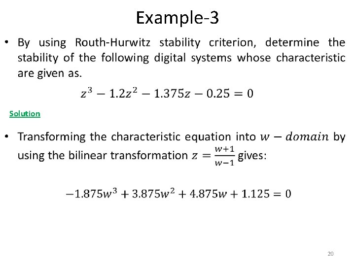 Example-3 • Solution 20 