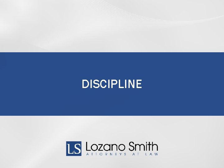 DISCIPLINE 