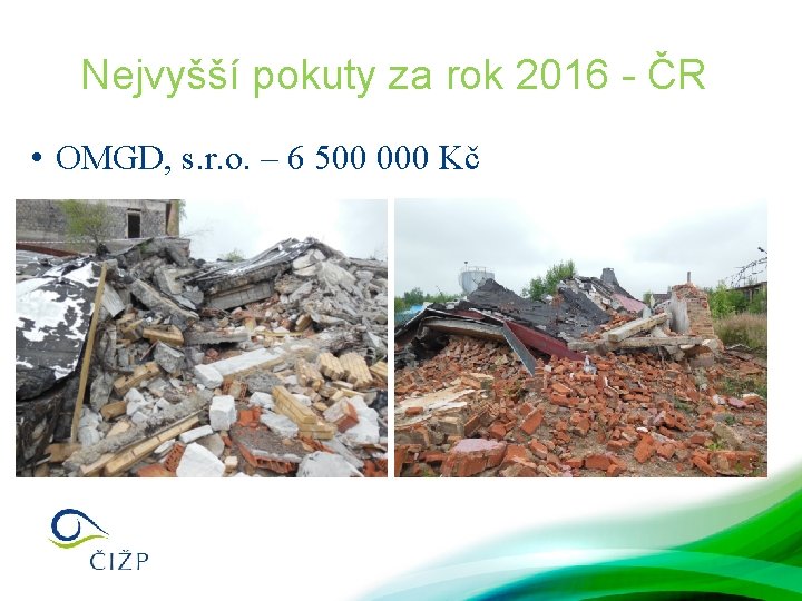 Nejvyšší pokuty za rok 2016 - ČR • OMGD, s. r. o. – 6