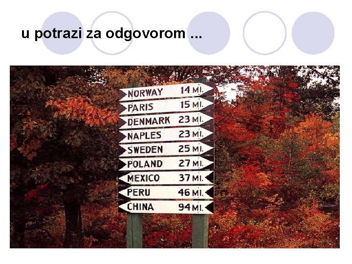 u potrazi za odgovorom. . . 