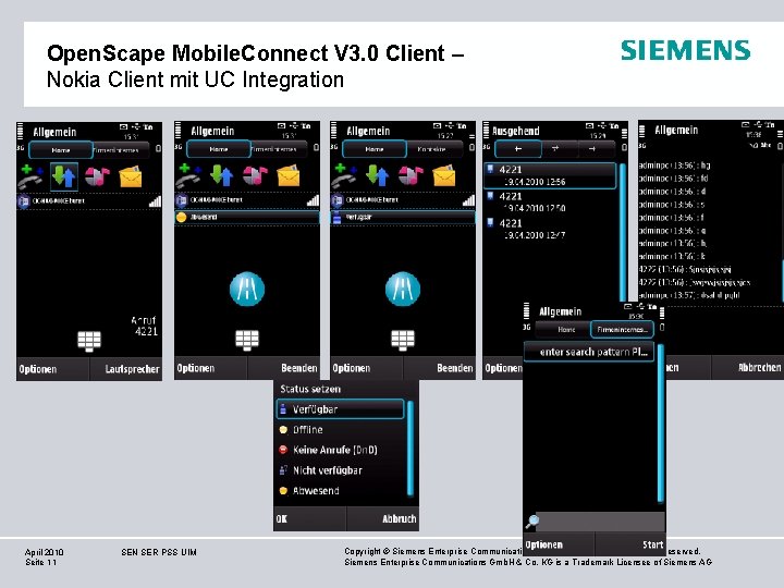 Open. Scape Mobile. Connect V 3. 0 Client – Nokia Client mit UC Integration