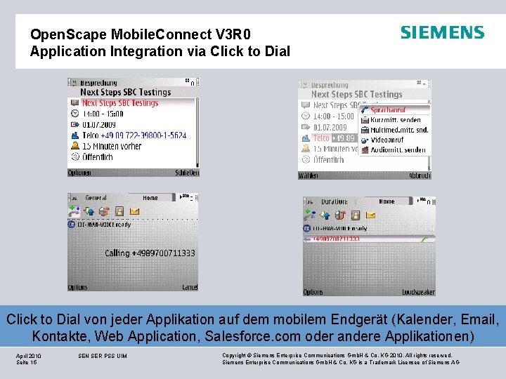 Open. Scape Mobile. Connect V 3 R 0 Application Integration via Click to Dial