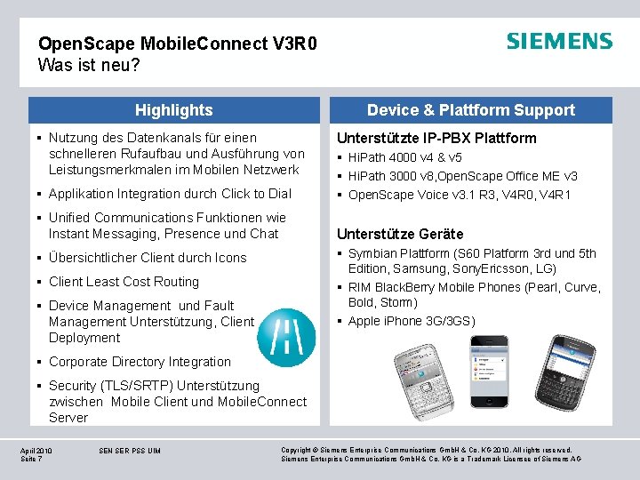 Open. Scape Mobile. Connect V 3 R 0 Was ist neu? Highlights Device &