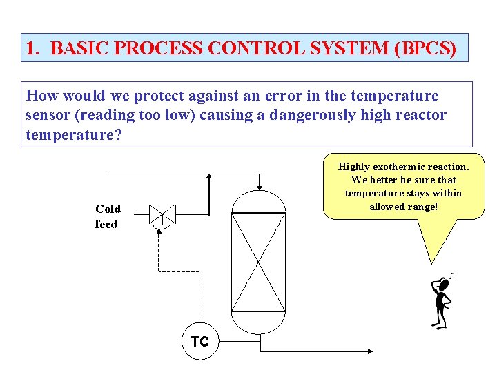 1. BASIC PROCESS CONTROL SYSTEM (BPCS) How would we protect against an error in 1. BASIC PROCESS CONTROL SYSTEM (BPCS) How would we protect against an error in