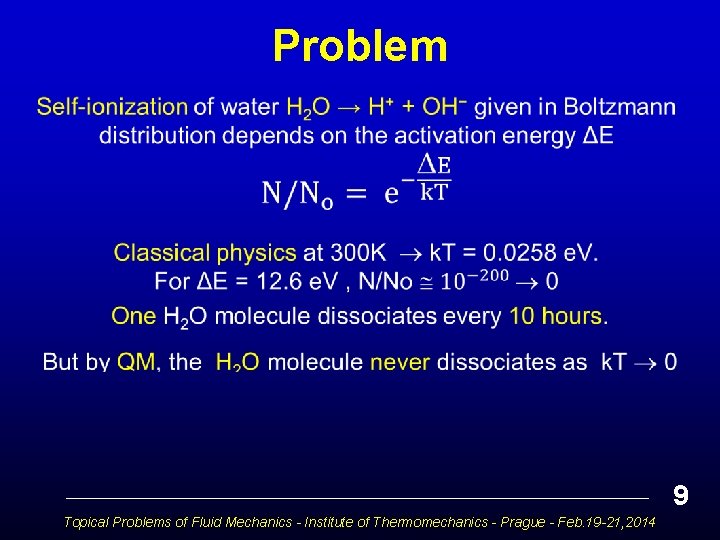 Problem • 9 Topical Problems of Fluid Mechanics - Institute of Thermomechanics - Prague