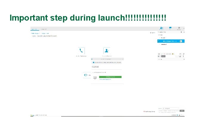 Important step during launch!!!!!!!! 
