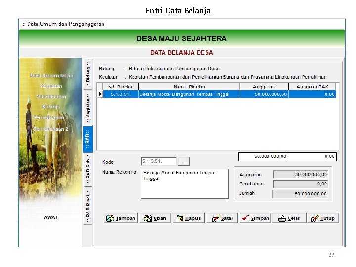 Entri Data Belanja 27 