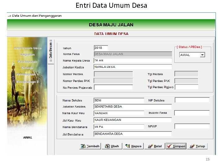 Entri Data Umum Desa 15 