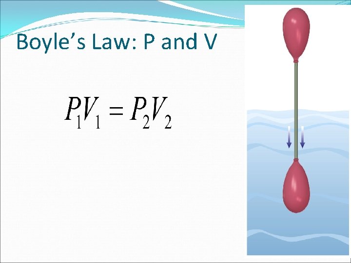 Boyle’s Law: P and V 