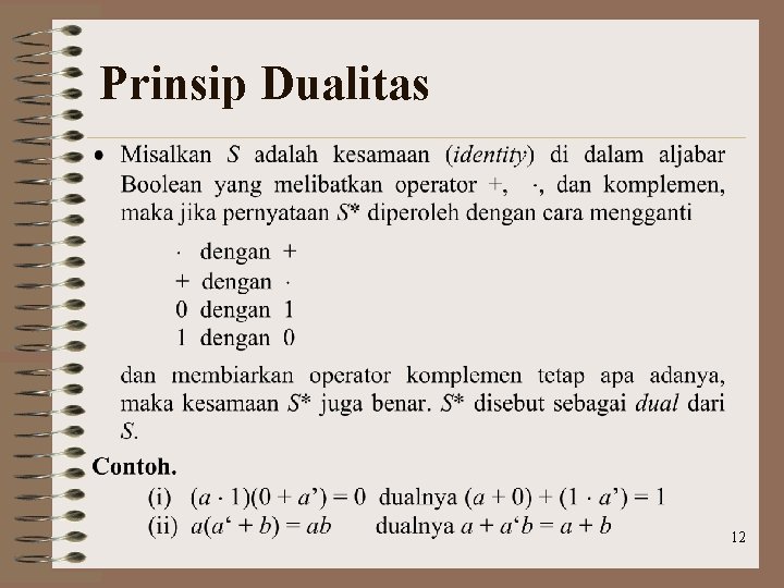 Prinsip Dualitas 12 