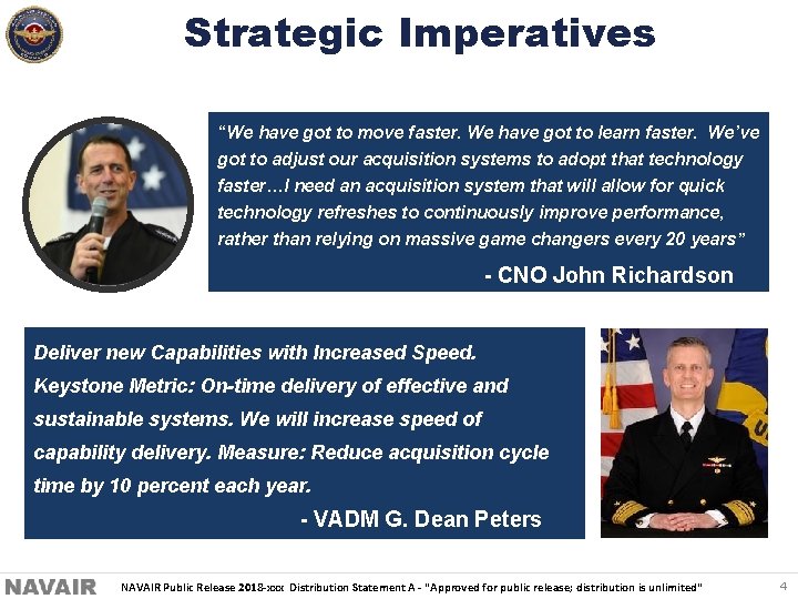 Strategic Imperatives “We have got to move faster. We have got to learn faster.